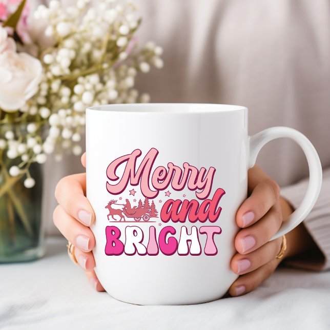 Merry and Bright: Christmas Drinking Coffee Mug (Creator Uploaded)