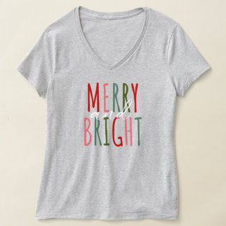 Merry and Bright Christmas Festive Holiday T-Shirt