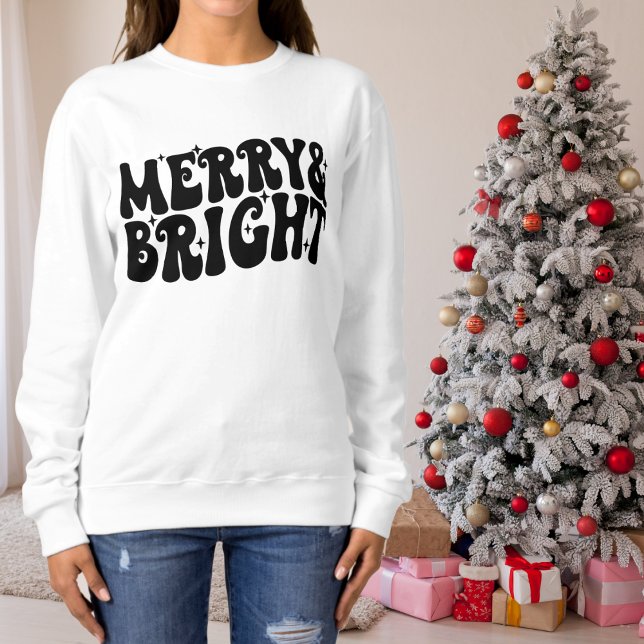 Merry and Bright Christmas Fun Sweatshirt (Creator Uploaded)