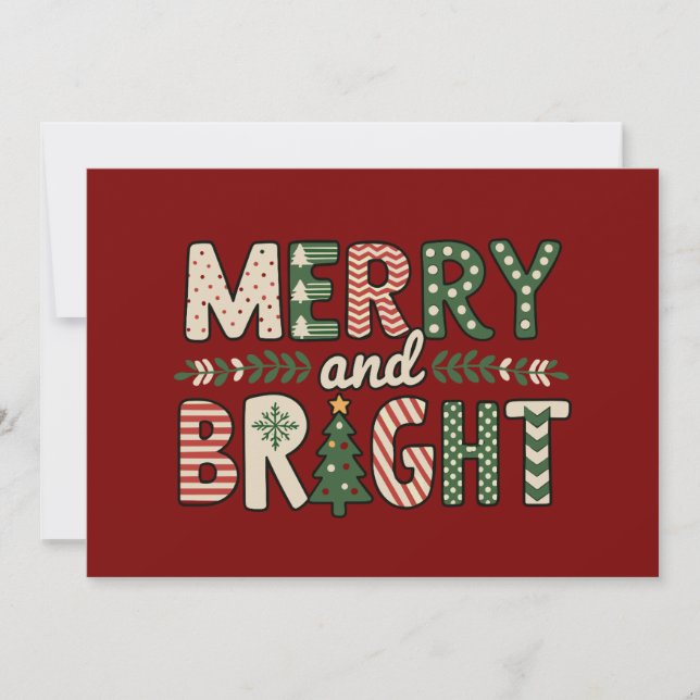 Merry And Bright Christmas Funny Snowflake Holiday (Front)