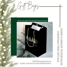 Merry and Bright Christmas Gift Bag
