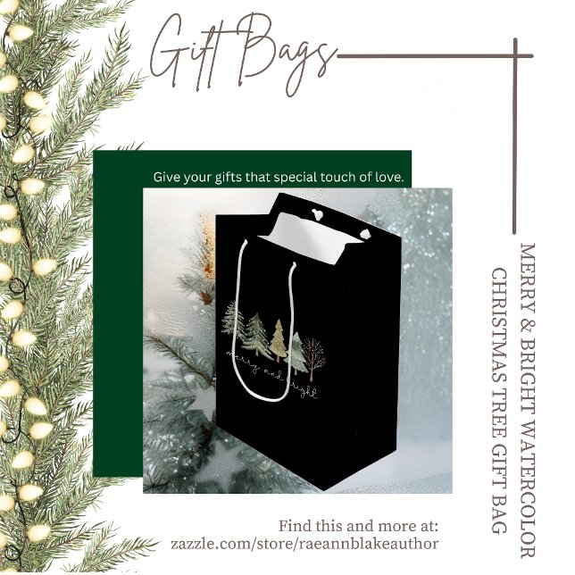 Merry and Bright Christmas Gift Bag (Creator Uploaded)