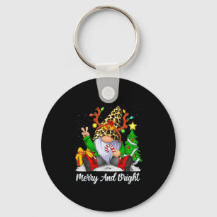 Merry And Bright Christmas Gnome Family Pajamas Ma Key Ring