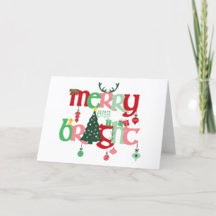 Merry and Bright Christmas Holiday Card