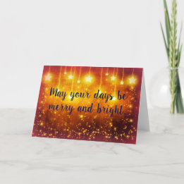 Merry and Bright Christmas Holiday Card