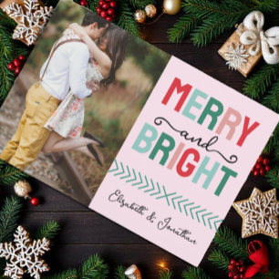 Merry and Bright Christmas Holiday Card