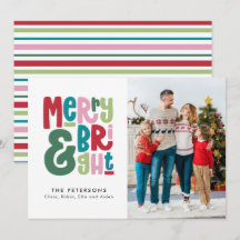 Merry and Bright Christmas Holiday Invitation