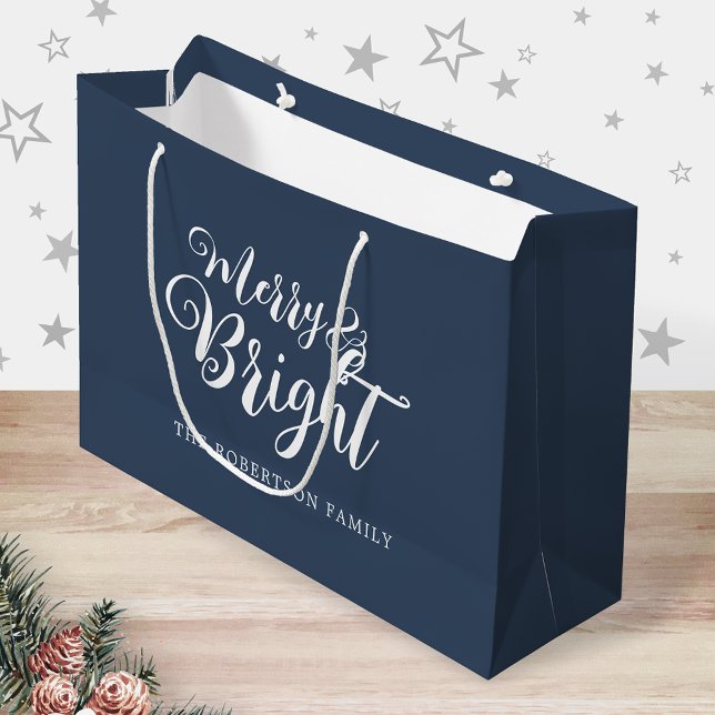 Merry and Bright Christmas  Large Gift Bag (Creator Uploaded)