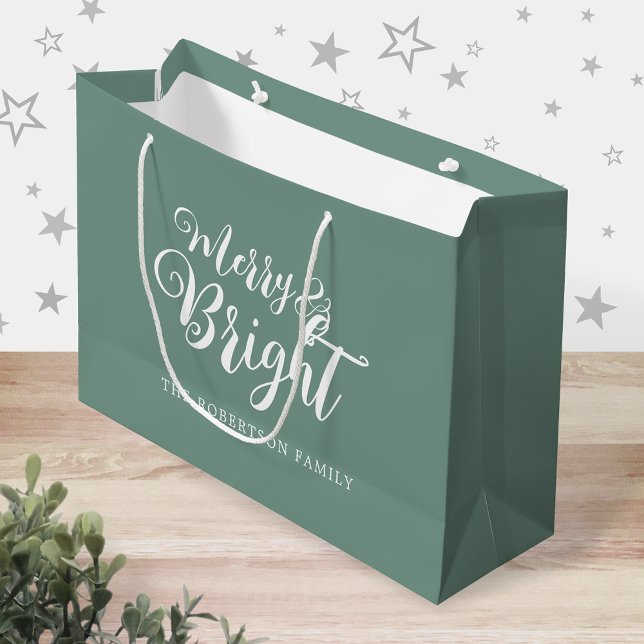 Merry and Bright Christmas Large Gift Bag (Creator Uploaded)