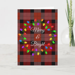 Merry And Bright Christmas Lights Card