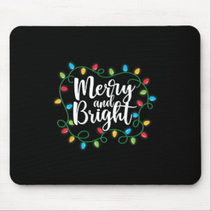 Merry And Bright Christmas Lights Family Matching Mouse Mat