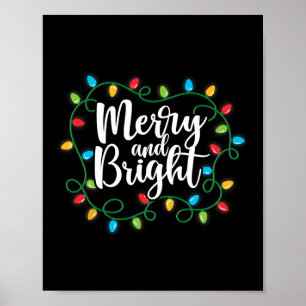 Merry And Bright Christmas Lights Family Matching  Poster