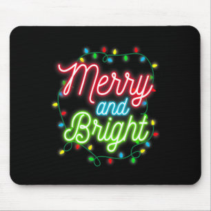 Merry And Bright Christmas Lights Family Pajama Xm Mouse Mat