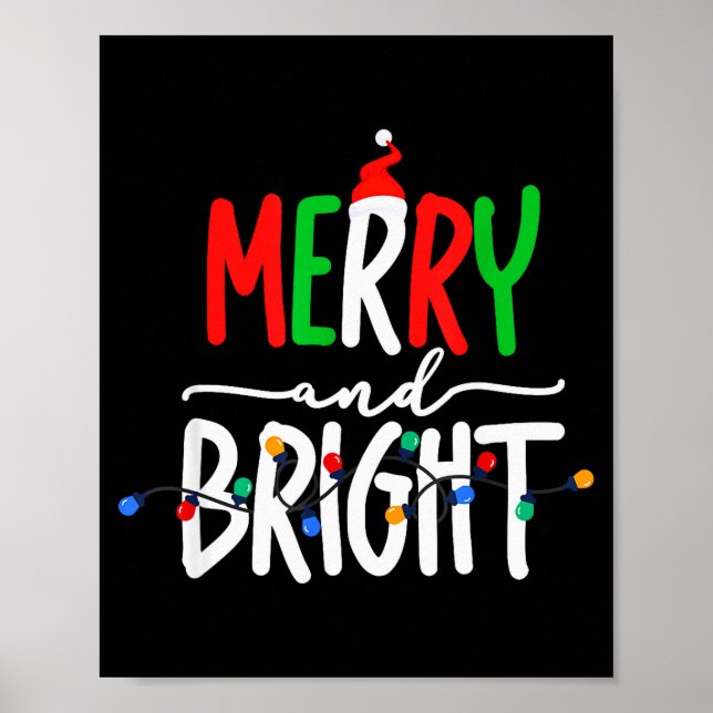 Merry And Bright Christmas Lights Family Pajama Xm Poster (Front)