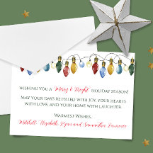 Merry and Bright Christmas Lights Holiday Card