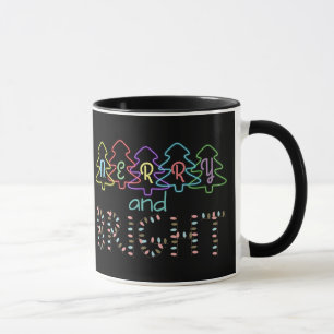 Merry and Bright Christmas Lights Mug