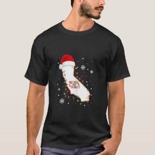 Merry And Bright Christmas Lights Xmas California  T-Shirt