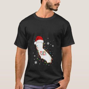 Merry And Bright Christmas Lights Xmas California  T-Shirt