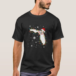 Merry And Bright Christmas Lights Xmas Florida Sta T-Shirt