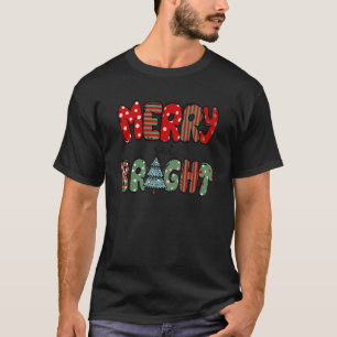 Merry and Bright Christmas Lights Xmas Tree Holida T-Shirt