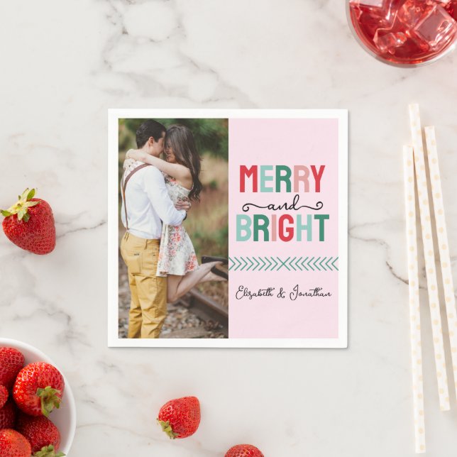 Merry and Bright Christmas Napkin (Insitu)