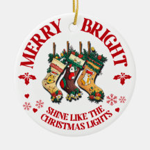 Merry and Bright Christmas Ornament – 3