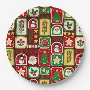 Merry and Bright Christmas Paper Plate