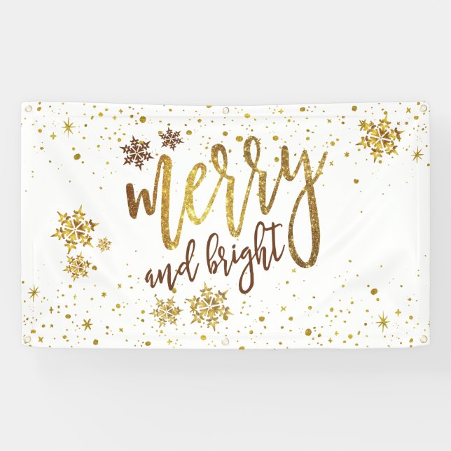 Merry and Bright - Christmas Party Banner (Horizontal)