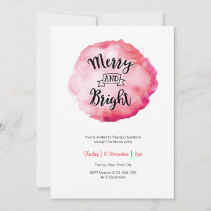 Merry and Bright Christmas party Invitation