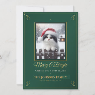 Merry and Bright Christmas Photo Card