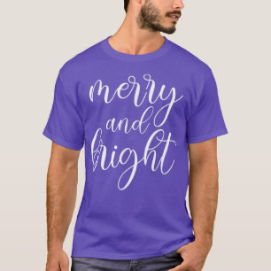 Merry And Bright Christmas Pyjamas Outfit Funny Fa T-Shirt