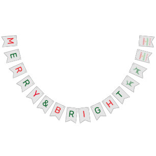 Merry And Bright Christmas Sweater Bunting