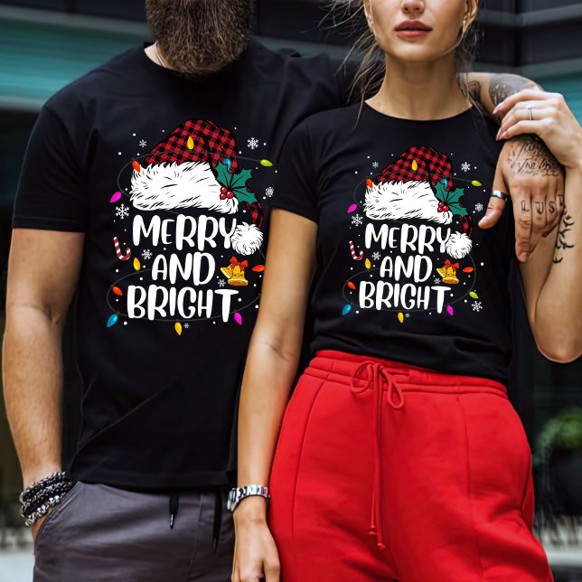 Merry And Bright , Christmas T-Shirt (Creator Uploaded)