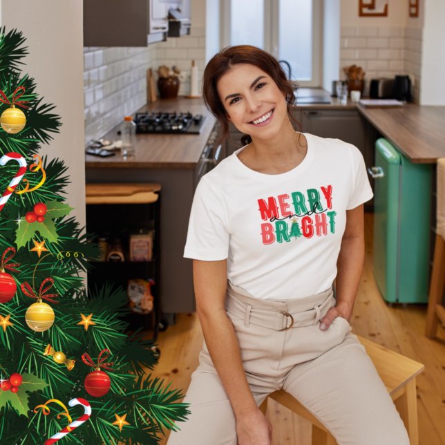 Merry And Bright Christmas  T-Shirt (Creator Uploaded)