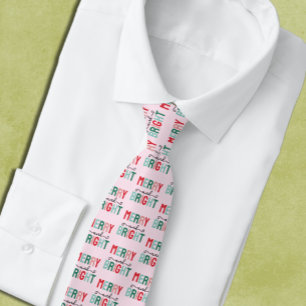 Merry and Bright Christmas Tie