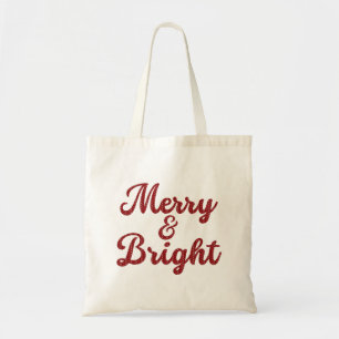 Merry and Bright Christmas Tote Bag