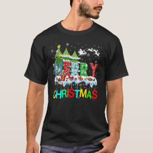 Merry and Bright Christmas Tree Christmas Lights M T-Shirt