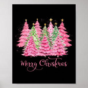 Merry And Bright Christmas Tree Cute Xmas Pajama M Poster