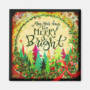 Merry and Bright Christmas Tree Inspirivity Magnet