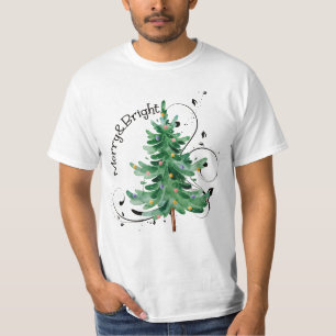 Merry and Bright Christmas Tree, Merry N Bright Be T-Shirt
