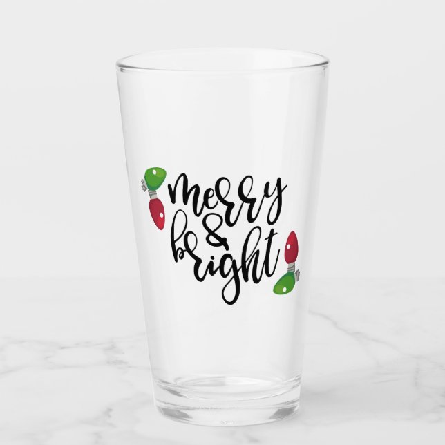 Merry and Bright Christmas Tumbler (Front)