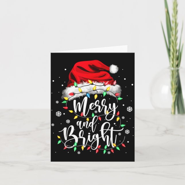 Merry And Bright Christmas Women Girls Cute Merry  Card (Front)