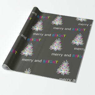 Merry and Bright Christmas Wrapping Paper