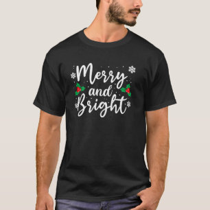 Merry And Bright Christmass Women Xmas Mistletoe P T-Shirt