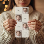 Merry and Bright Collage Photo Christmas<br><div class="desc">Share your holiday joy with this elegant “Merry and Bright” collage Christmas card. Featuring a modern minimalist design with soft beige tones and space for four personal photos, this card is the perfect way to send warm wishes to family and friends. The clean typography and timeless layout highlight your favourite...</div>