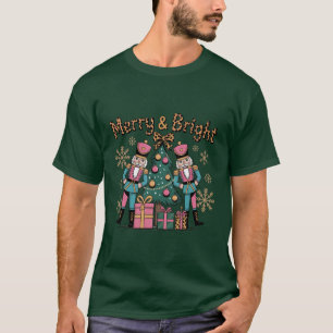 Merry and Bright Coquette Nutcracker Leopard Xmas T-Shirt