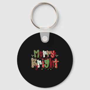 Merry And Bright Cute Christmas Holiday Coquette B Key Ring