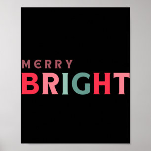 Merry And Bright Cute Colorful Toddler T Shirt  Poster