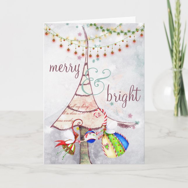 Merry and Bright Fairy Christmas Tree Holiday (Front)