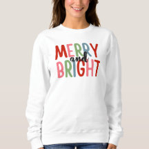 Merry and Bright Family Christmas Shirt Design